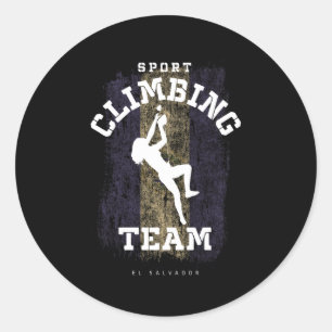 Sport Climbing El Salvador Climber Bolted Climbing Classic Round Sticker