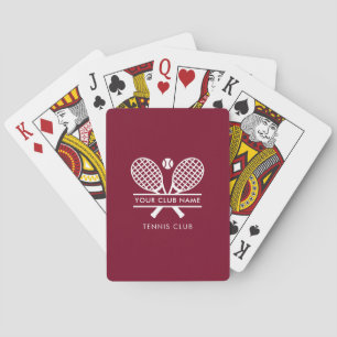 Sport Club Name Tennis Team Locker Room Custom Playing Cards