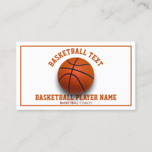 Sport Coach Basketball Business Card