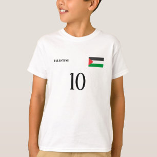 Sport customised Name flag number Palestine T-Shirt