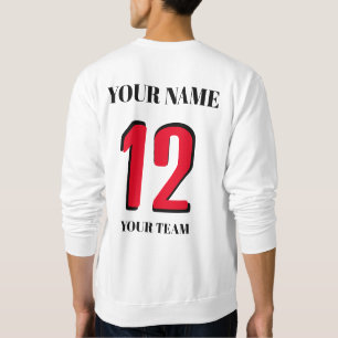 Sport customised Name number icon or flag Sweatshirt