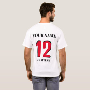 Sport customised Name number icon or flag T-Shirt