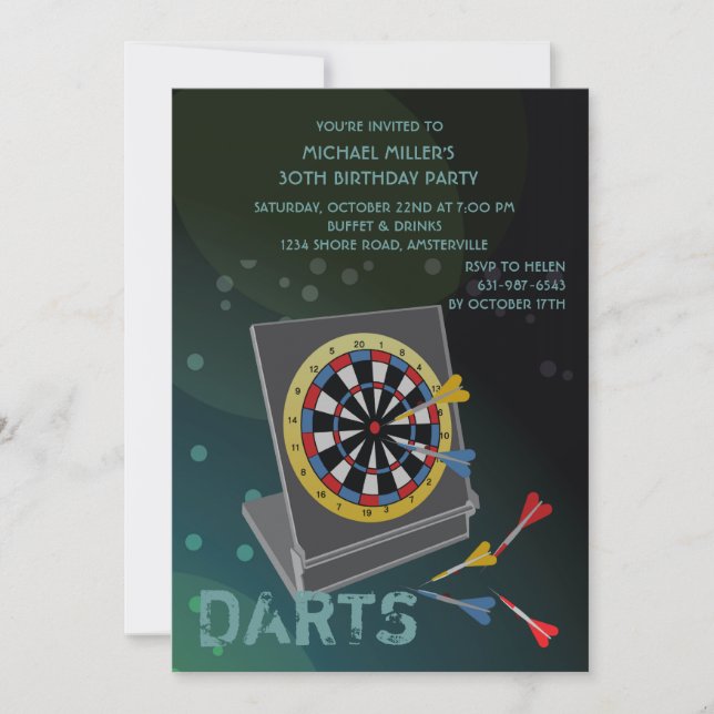 Sport Darts - Invitation (Front)