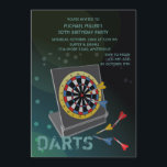 Sport Darts - Invitation<br><div class="desc">A handsome, masculine, invitation for the dart enthusiast . Colourful, in a subtle way, and perfect for celebrating a milestone birthday or for a dart tournament. br/> The card is easy to customise with your wording, font, font colour and choice of six paper types. Not exactly what you're looking for?...</div>