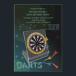 Sport Darts - Invitation<br><div class="desc">A handsome, masculine, invitation for the dart enthusiast . Colourful, in a subtle way, and perfect for celebrating a milestone birthday or for a dart tournament. br/> The card is easy to customise with your wording, font, font colour and choice of six paper types. Not exactly what you're looking for?...</div>