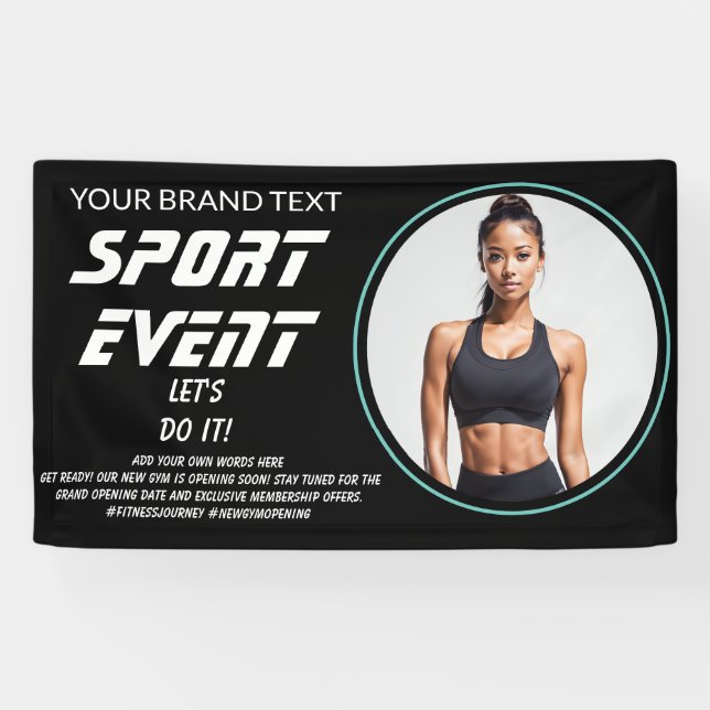 Sport event , Gym opening, fitness or gym social Banner (Horizontal)