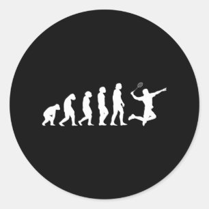 Sport Evolution Badminton  Classic Round Sticker