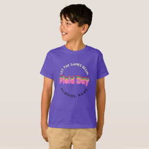 Sport Field day Red green yellow blue colour Team T-Shirt