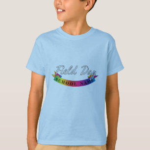 Sport Field day Red green yellow blue colour Team T-Shirt