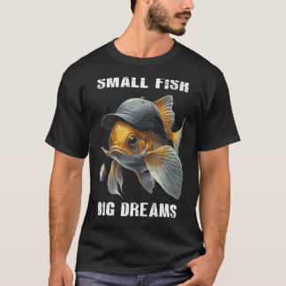 Sport Fish with Baseball Cap Playing Softball T-Shirt