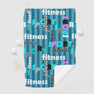 sport fitness bright text pattern for sportswear golf towel