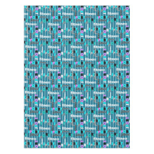 sport fitness bright text pattern for sportswear tablecloth