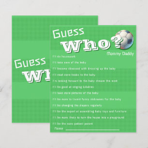 Sport Football Baby Boy Baby Shower Guess Who Game