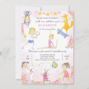 Sport Girl Birthday Invitation