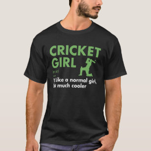 Sport Girl Definition Cricket T-Shirt