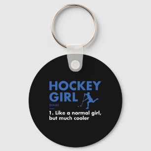Sport Girl Definition Hockey  Key Ring