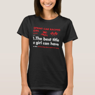 Sport Girl Definition Sprint Car Racing T-Shirt