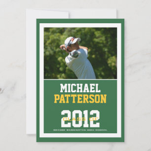 Sport Guy Photo Graduation Party CUSTOM Invitation