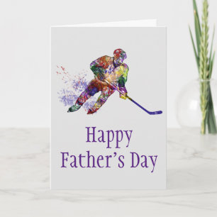 Sport Hockey Happy Father's Day Card