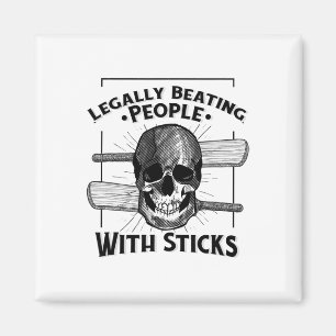 Sport Humor Legally Beating People With Sticks Sku Magnet
