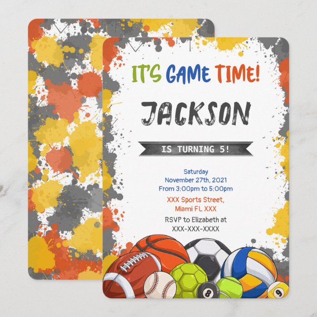 Sport Invitation (Front/Back)