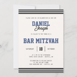 Sport jacket Bar Mitzvah invitation