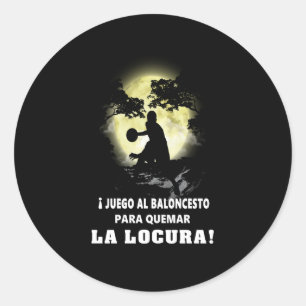 Sport Lover Basketball Players Man Lover Classic Round Sticker