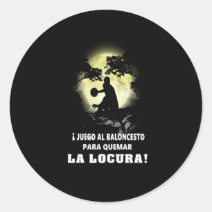 Sport Lover   Basketball Players Man Lover Classic Round Sticker