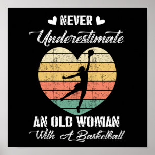 Sport Lover Never Underestimate An Old Woman Poster