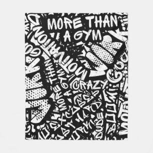 Sport Motivation: Graffiti Abstract. Fleece Blanket