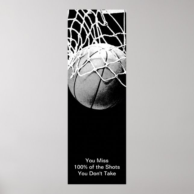 Sport Motivational Quote Basketball Poster (Front)