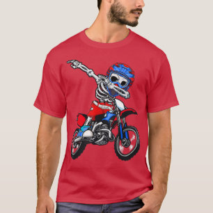 Sport Motocross Skeleton Halloween Men Boys Kids C T-Shirt