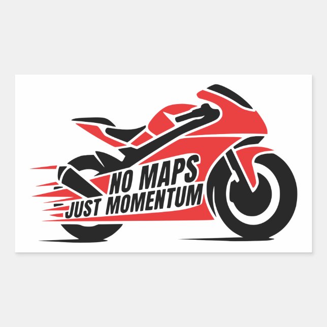 Sport Motorcycle Rectangular Sticker (Front)