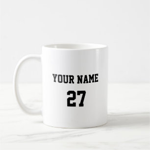 Sport Name and Number Personalised Coffee Mug
