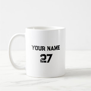 Sport Name and Number Personalised Coffee Mug