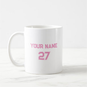 Sport Name and Number Personalised Coffee Mug