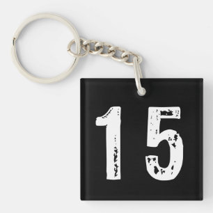 Sport number 15 key ring