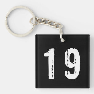 Sport number 19 key ring