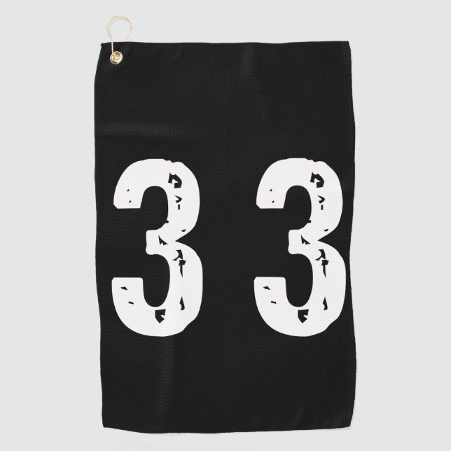 Sport number 33 golf towel (Front)