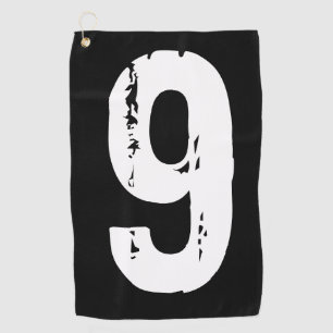 Sport number 9 golf towel