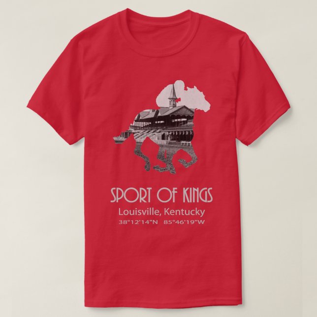 Sport Of Kings Horse Racing Equestrian T-Shirt (Design Front)
