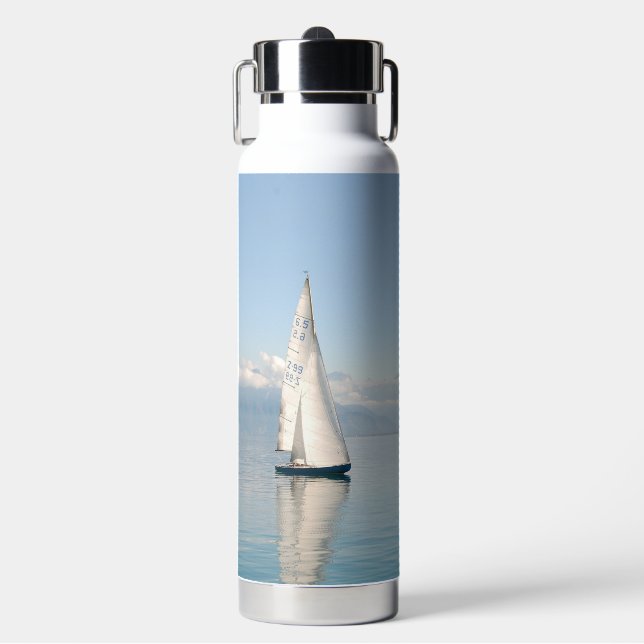 Sport of Sailing Photo plus Anchor-Heart customise Water Bottle (Front)