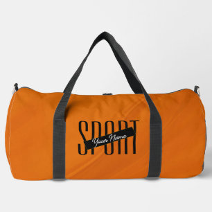 Sport Orange Black Modern Gym Bag