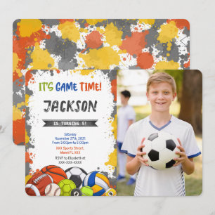 Sport Photo Invitation