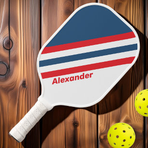 Sport Postman Nostalgic Stripes with Name Pickleball Paddle