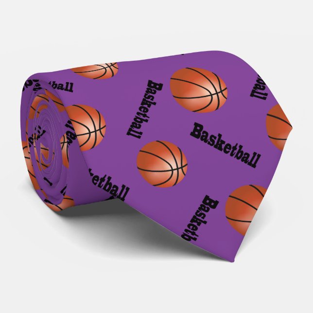 Sport Purple Background 2 | Basketball Tie (Rolled)