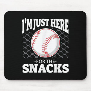 Sport Quote Funny Im Just Here For The Snacks Retr Mouse Mat