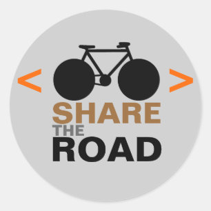 sport sign respect cyclist classic round sticker