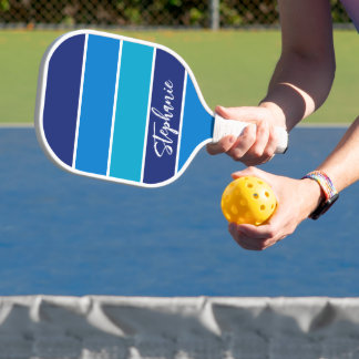 Sport Signature Blue Striped Pickleball Paddle