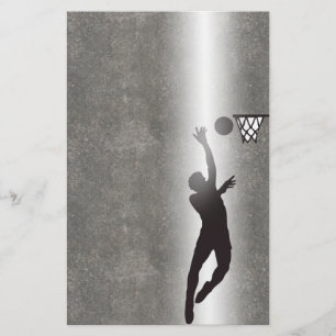 Sport Silhouette Basketball Stationery